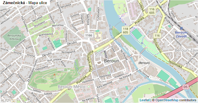 Zámečnická - mapa ulice