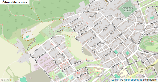 Žitná - mapa ulice