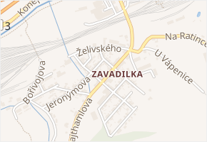 Žižkova v obci Beroun - mapa ulice