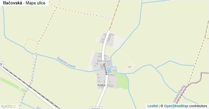 Bačovská - mapa ulice