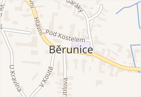 Běrunice v obci Běrunice - mapa části obce
