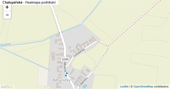 Chalupářská - mapa podnikání