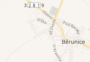 Dlouhopolská v obci Běrunice - mapa ulice
