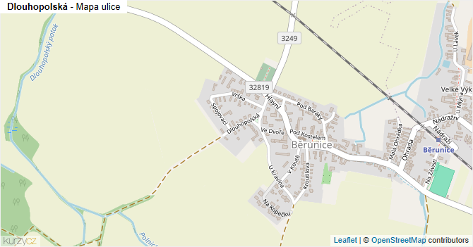 Dlouhopolská - mapa ulice