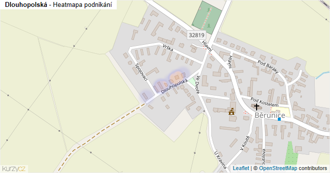Dlouhopolská - mapa podnikání