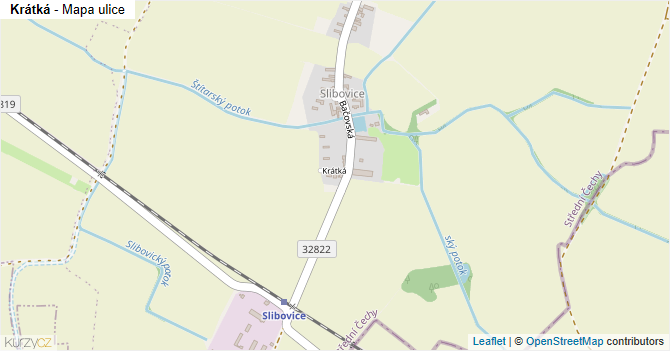 Krátká - mapa ulice