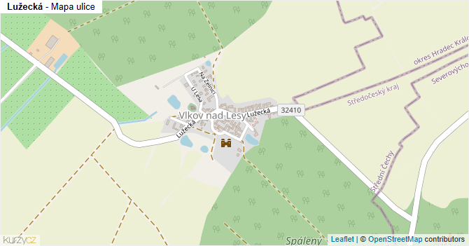 Lužecká - mapa ulice