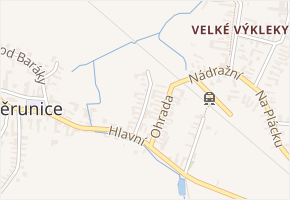 Malá Ohrádka v obci Běrunice - mapa ulice