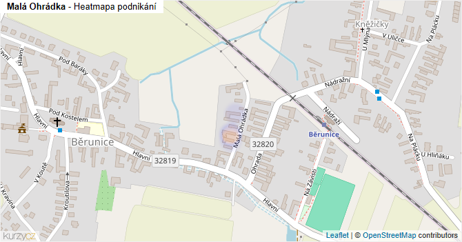 Malá Ohrádka - mapa podnikání