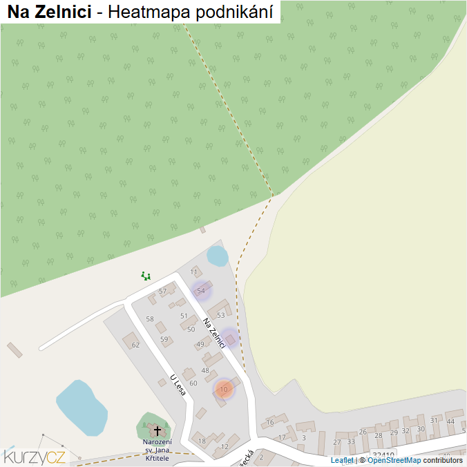 Mapa Na Zelnici - Firmy v ulici.