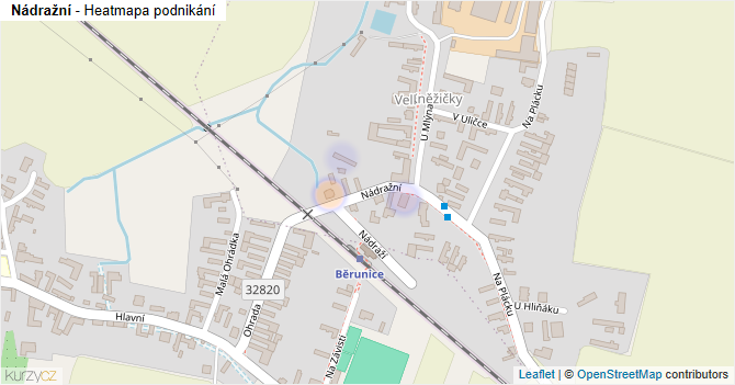 Nádražní - mapa podnikání
