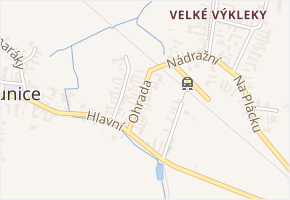 Ohrada v obci Běrunice - mapa ulice