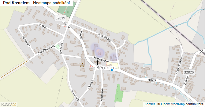 Pod Kostelem - mapa podnikání