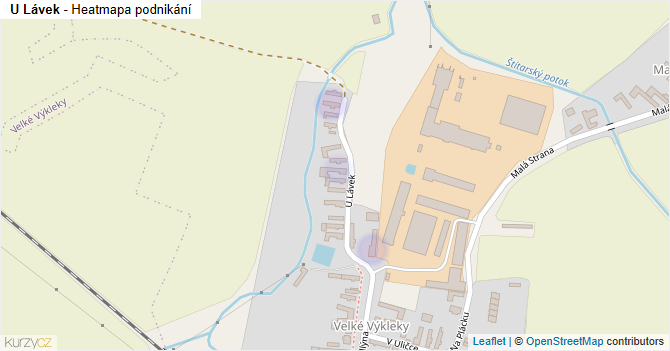 U Lávek - mapa podnikání
