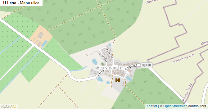 U Lesa - mapa ulice