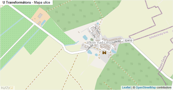 U Transformátoru - mapa ulice