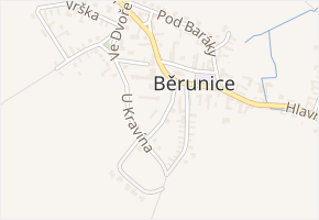 V Koutě v obci Běrunice - mapa ulice