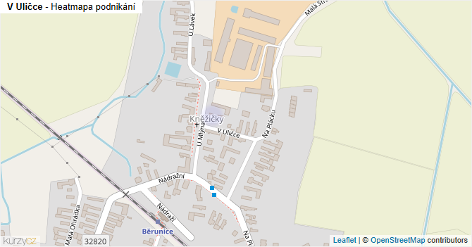 V Uličce - mapa podnikání