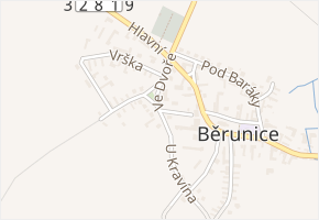 Ve Dvoře v obci Běrunice - mapa ulice