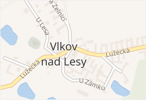 Vlkov nad Lesy v obci Běrunice - mapa části obce