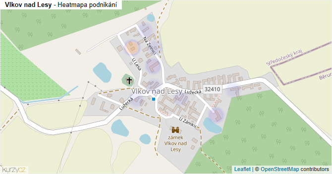 Vlkov nad Lesy - mapa podnikání