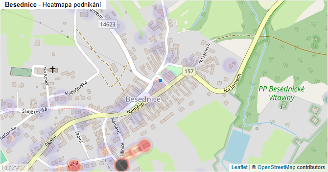 Besednice - mapa podnikání