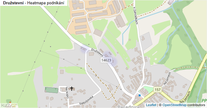Družstevní - mapa podnikání