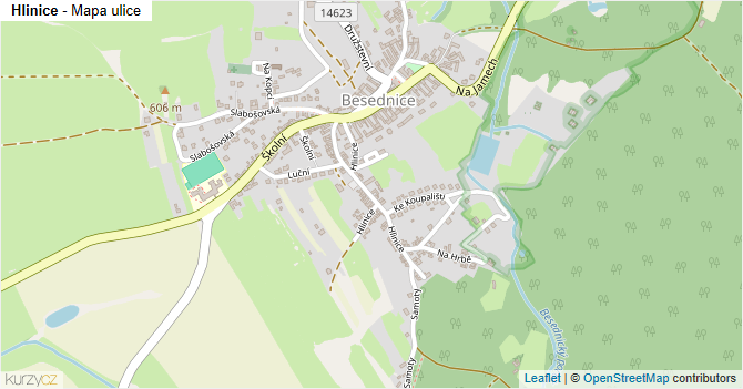 Hlinice - mapa ulice