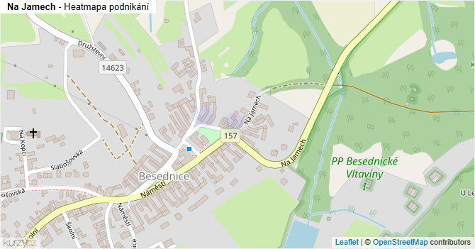 Na Jamech - mapa podnikání