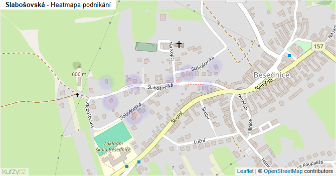 Slabošovská - mapa podnikání