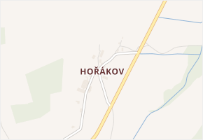 Hořákov v obci Běšiny - mapa části obce