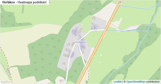 Hořákov - mapa podnikání