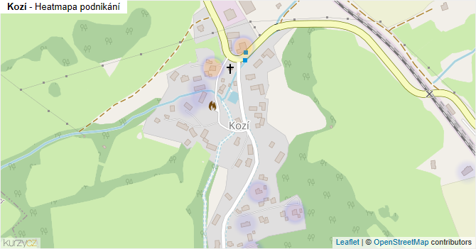 Kozí - mapa podnikání