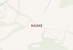 Rajské v obci Běšiny - mapa části obce