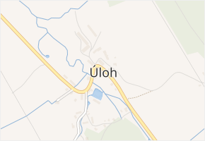 Úloh v obci Běšiny - mapa části obce