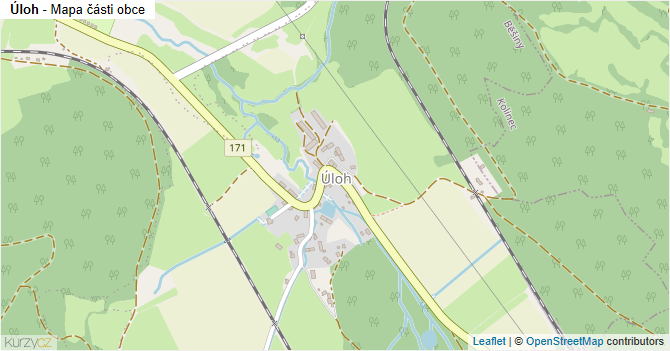 Úloh - mapa části obce