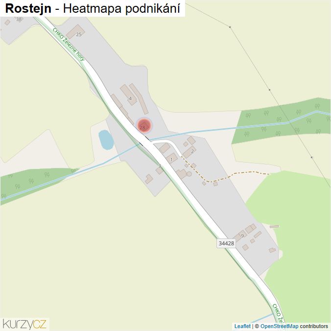 Mapa Rostejn - Firmy v části obce.