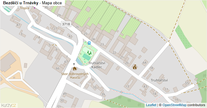 Bezděčí u Trnávky - mapa obce