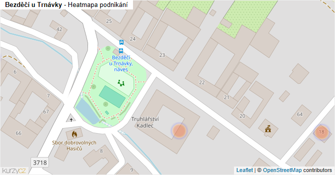 Bezděčí u Trnávky - mapa podnikání