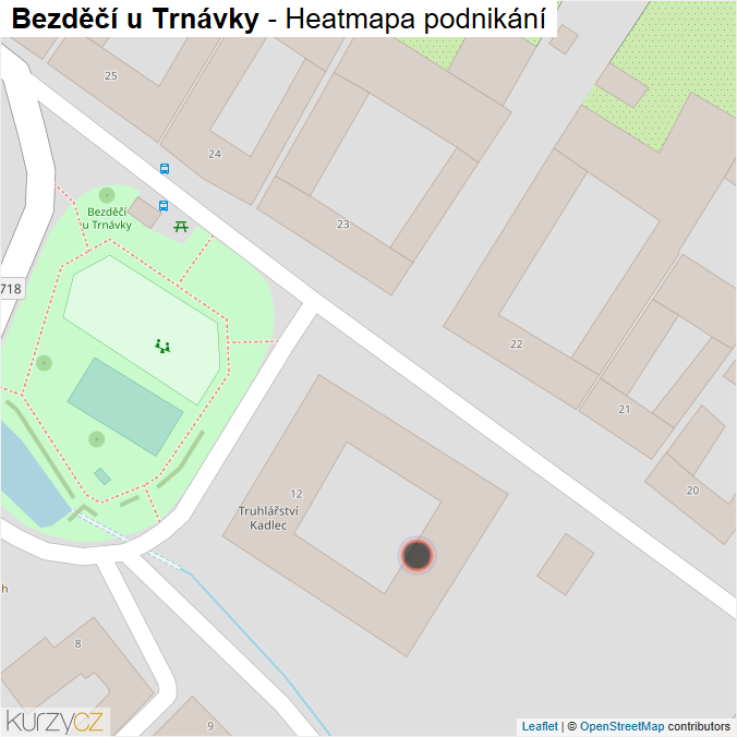 Mapa Bezděčí u Trnávky - Firmy v obci.