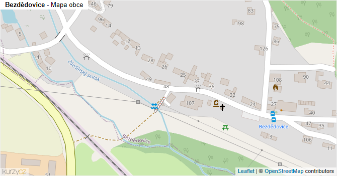 Bezdědovice - mapa obce