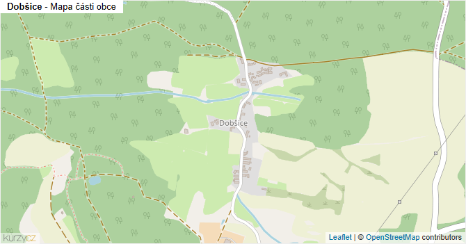Dobšice - mapa části obce