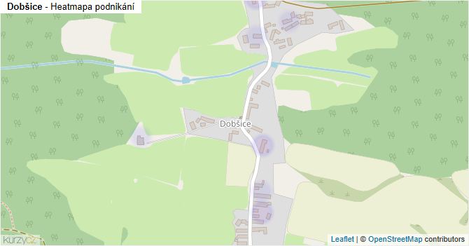 Dobšice - mapa podnikání