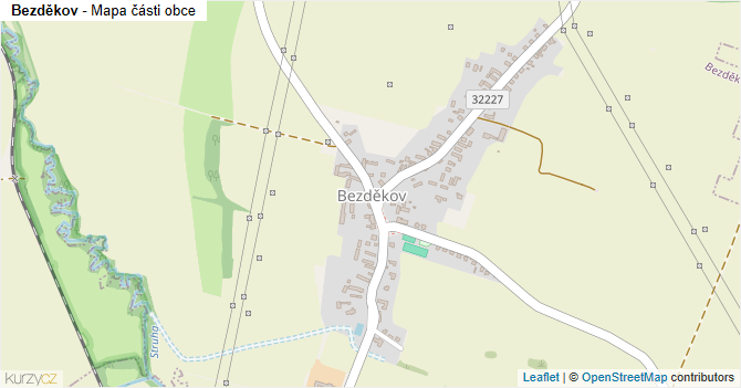 Bezděkov - mapa části obce
