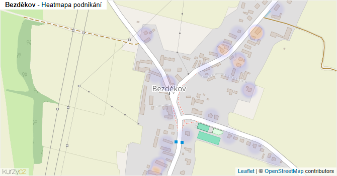 Bezděkov - mapa podnikání