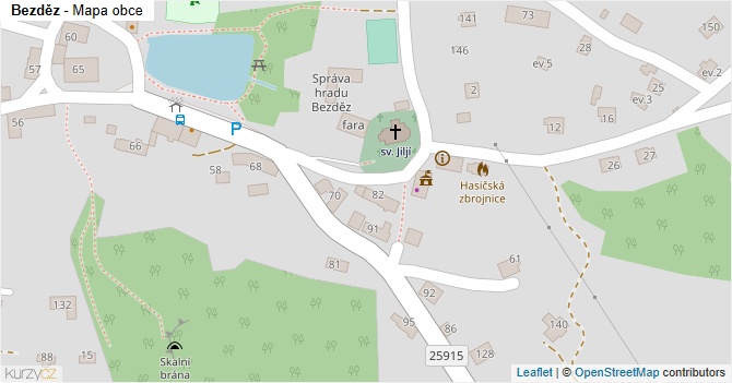 Bezděz - mapa obce
