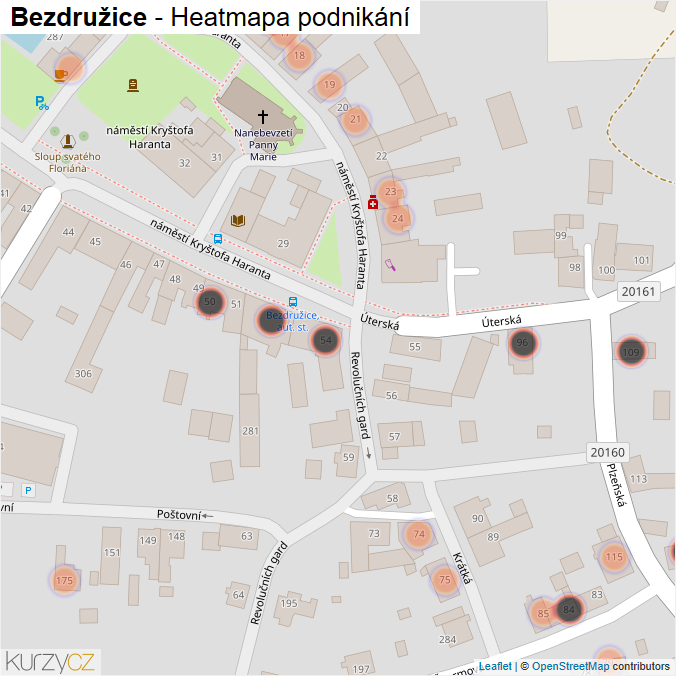 Mapa Bezdružice - Firmy v obci.