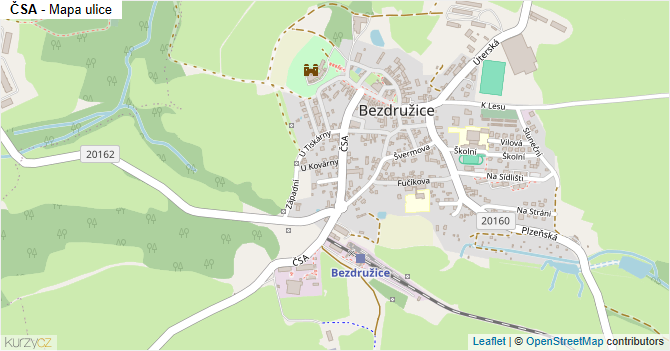 ČSA - mapa ulice