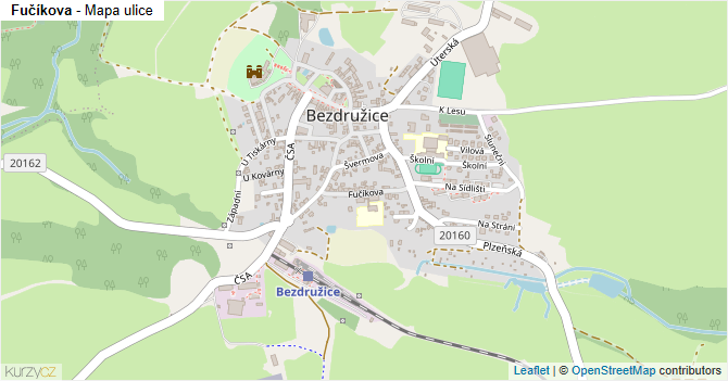 Fučíkova - mapa ulice