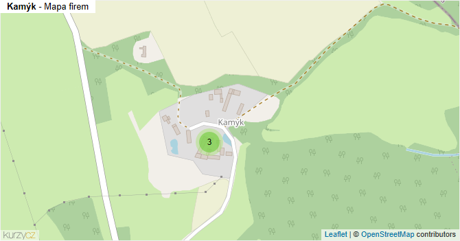 Kamýk - mapa firem